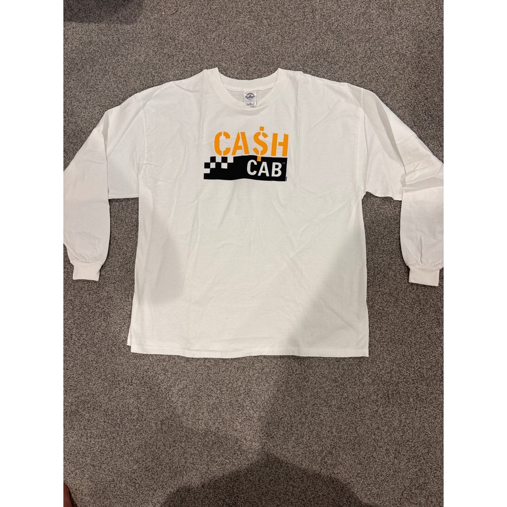 Cash cab game show long sleeve 100% cotton tshirt size 2XL